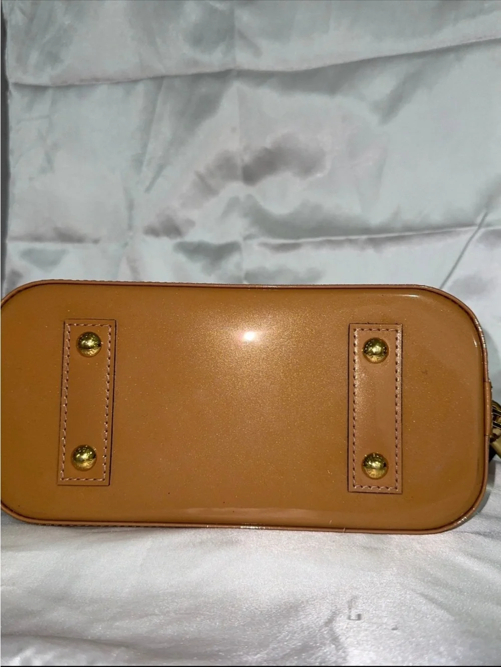 Louis Vuitton Caramel Patent Vernis Alma Satchel